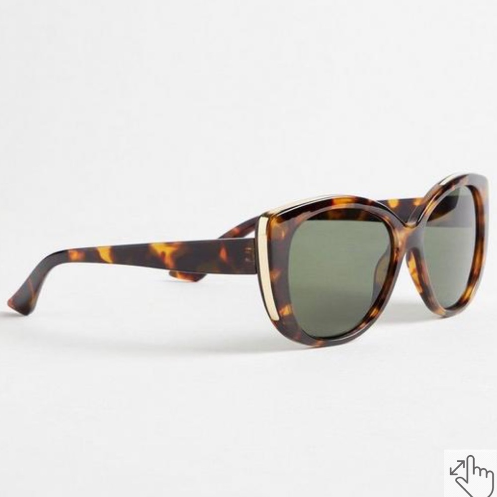 Torrid Brown Tortoiseshell Oval Cateye Smoke Lens Sunglasses NWT